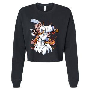 Butcher Unicorn Cropped Pullover Crew