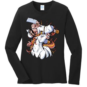 Butcher Unicorn Ladies Long Sleeve Shirt