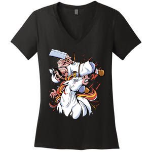 Butcher Unicorn Women's V-Neck T-Shirt