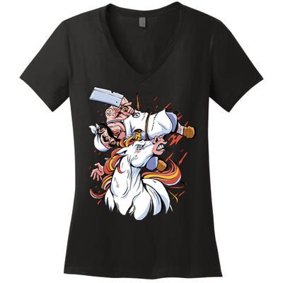 Butcher Unicorn Women's V-Neck T-Shirt