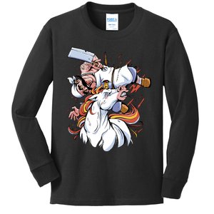 Butcher Unicorn Kids Long Sleeve Shirt