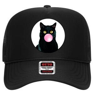 Bubble Cat High Crown Mesh Back Trucker Hat