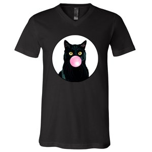 Bubble Cat V-Neck T-Shirt