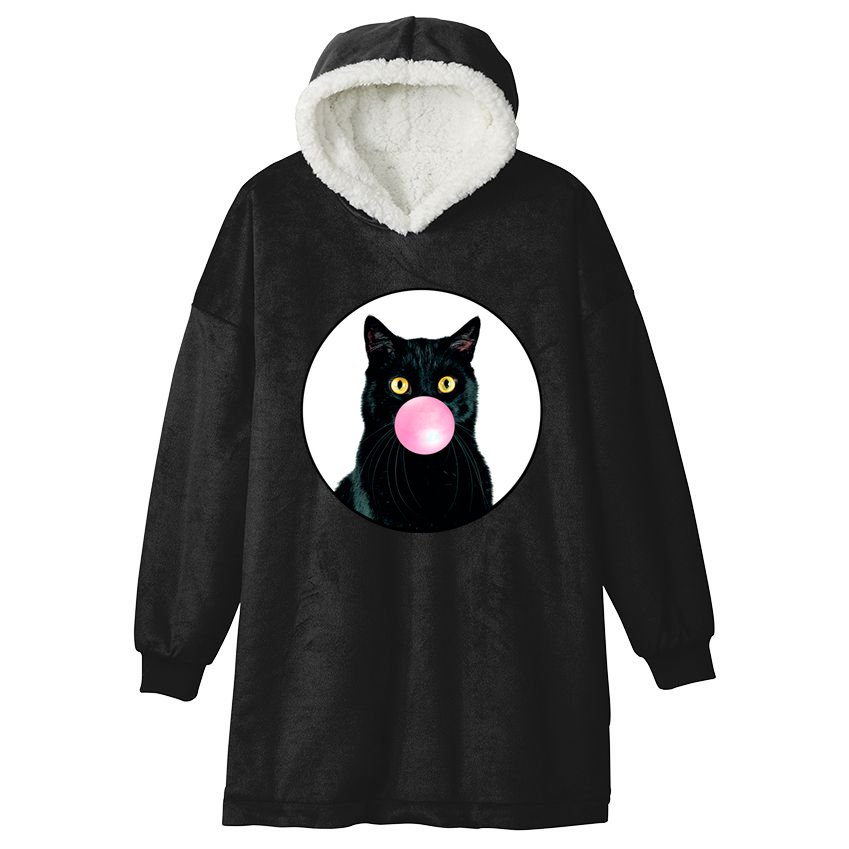 Bubble Cat Hooded Wearable Blanket