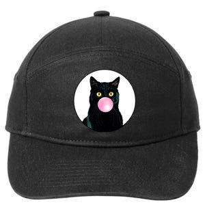 Bubble Cat 7-Panel Snapback Hat