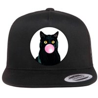 Bubble Cat Flat Bill Trucker Hat