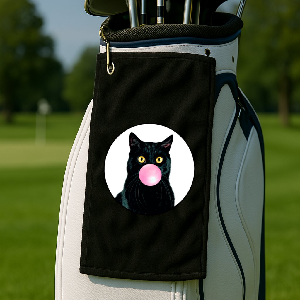 Bubble Cat Golf Towel
