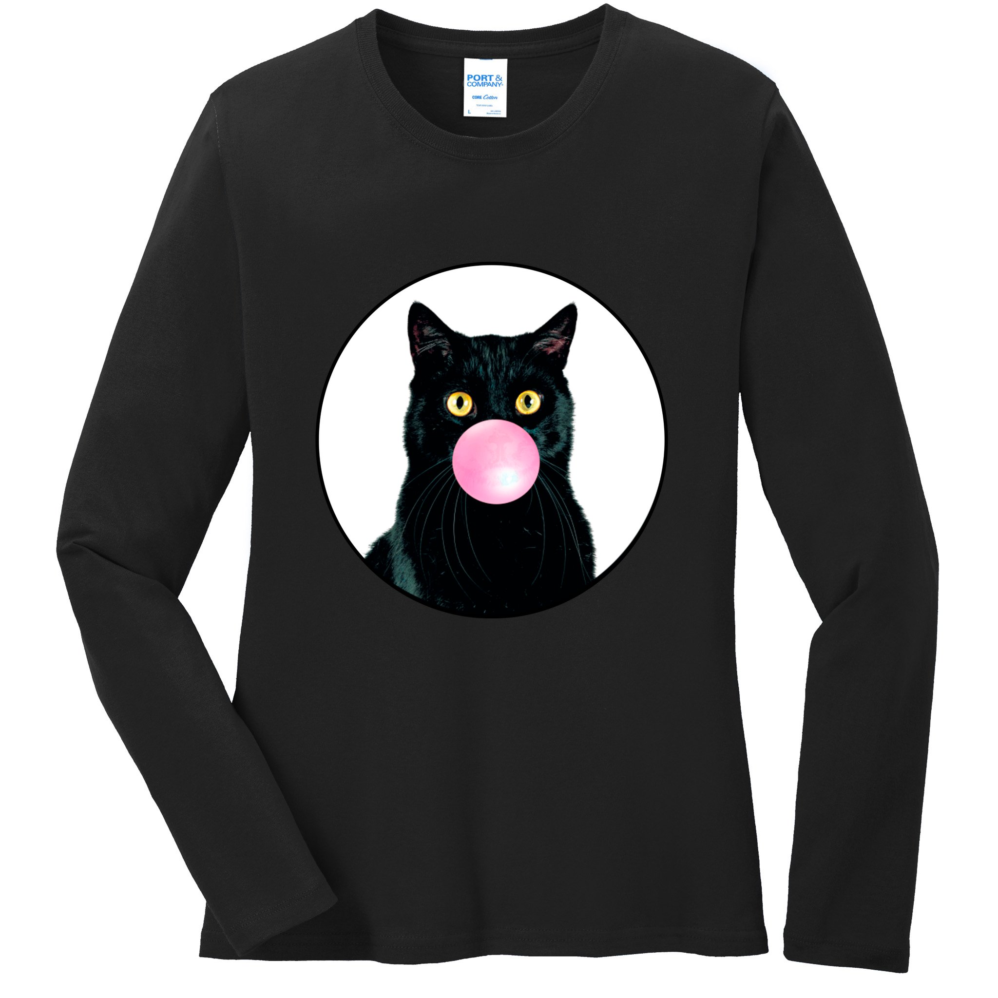 Bubble Cat Ladies Long Sleeve Shirt