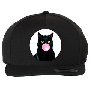 Bubble Cat Wool Snapback Cap