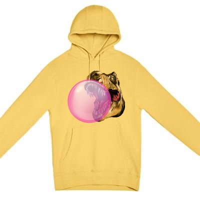 Bubble Gum T-Rex Premium Pullover Hoodie