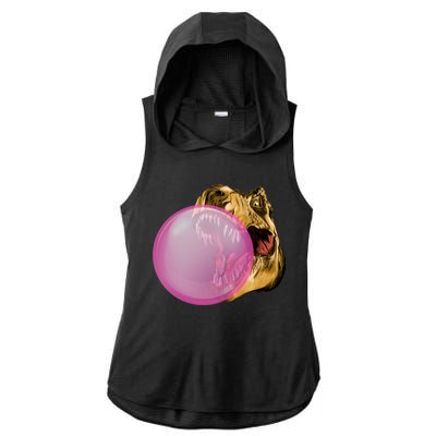 Bubble Gum T-Rex Ladies PosiCharge Tri-Blend Wicking Draft Hoodie Tank