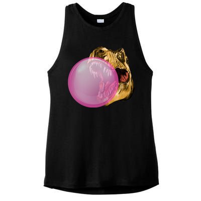 Bubble Gum T-Rex Ladies PosiCharge Tri-Blend Wicking Tank