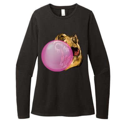 Bubble Gum T-Rex Womens CVC Long Sleeve Shirt