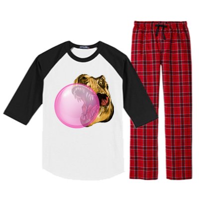 Bubble Gum T-Rex Raglan Sleeve Pajama Set