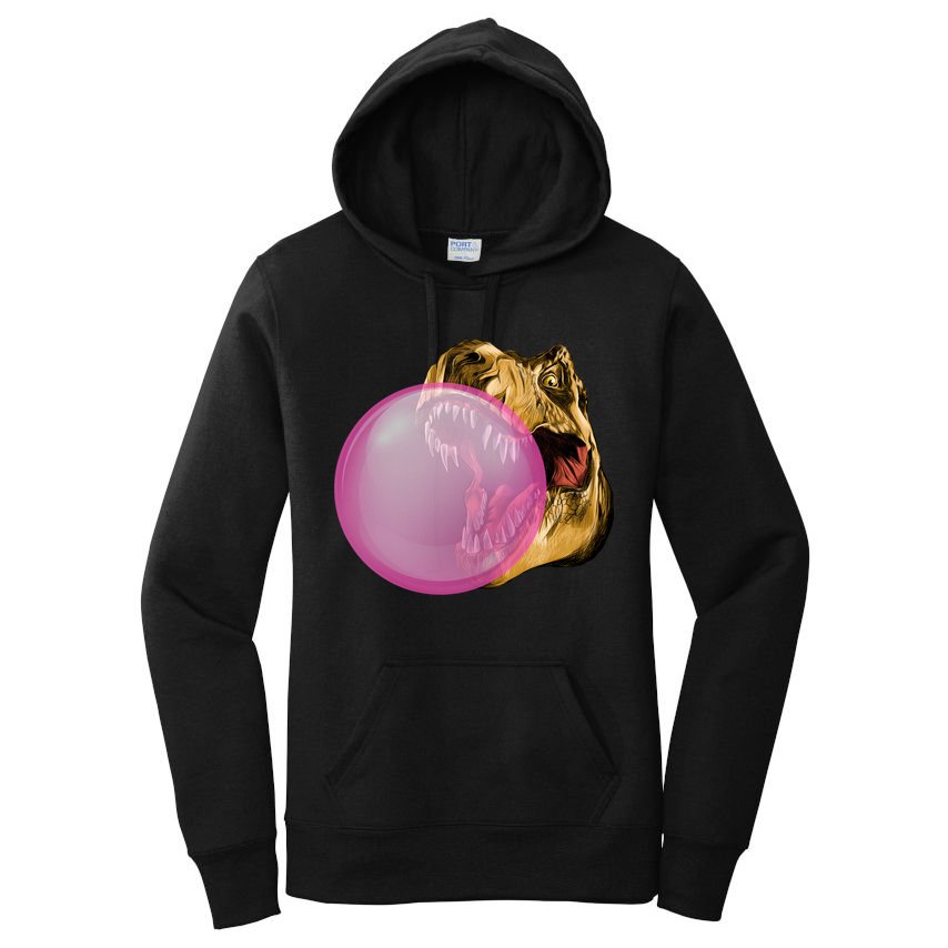 Bubble Gum T-Rex Women's Pullover Hoodie