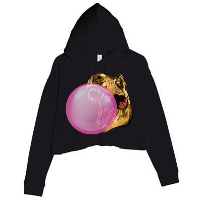 Bubble Gum T-Rex Crop Fleece Hoodie