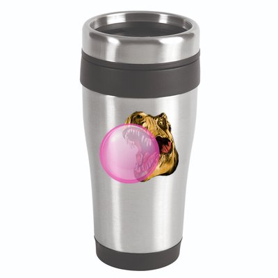 Bubble Gum T-Rex 16oz Travel Tumbler