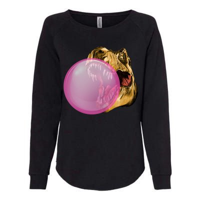 Bubble Gum T-Rex Womens California Wash Sweatshirt