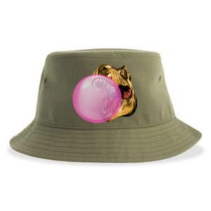 Bubble Gum T-Rex Sustainable Bucket Hat