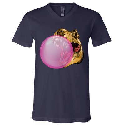 Bubble Gum T-Rex V-Neck T-Shirt