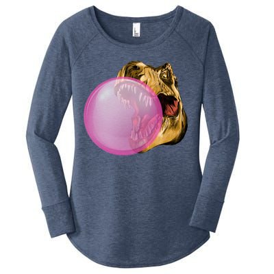 Bubble Gum T-Rex Women's Perfect Tri Tunic Long Sleeve Shirt