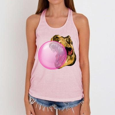 Bubble Gum T-Rex Women's Knotted Racerback Tank