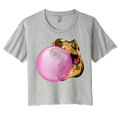 Bubble Gum T-Rex Women's Crop Top Tee