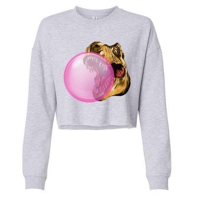 Bubble Gum T-Rex Cropped Pullover Crew