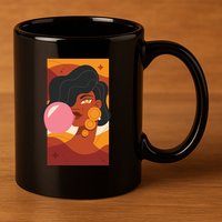 Bubblegum Girl 11oz C Handle Ceramic Mug