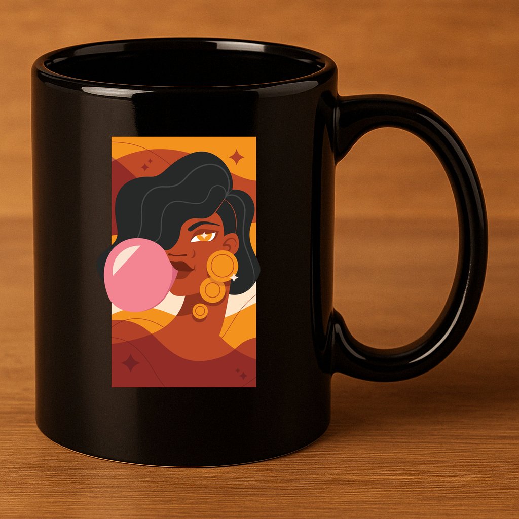 Bubblegum Girl 11oz C Handle Ceramic Mug