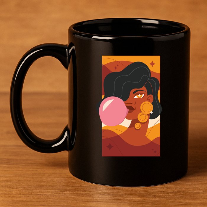 Bubblegum Girl 11oz C Handle Ceramic Mug