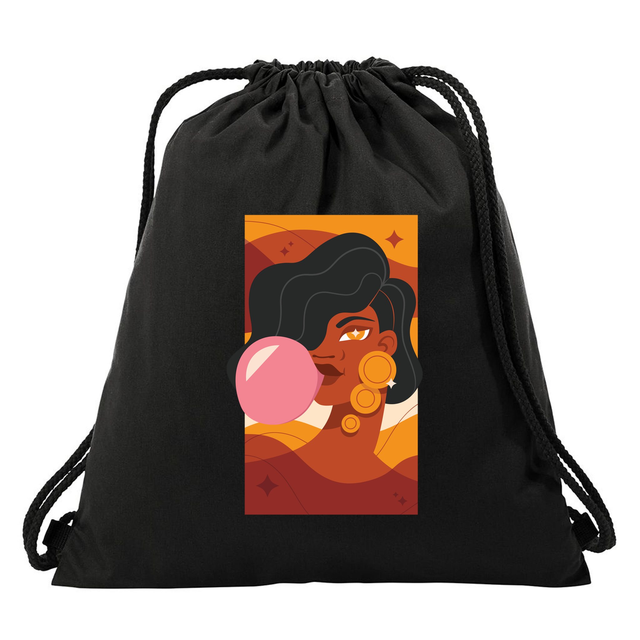 Bubblegum Girl Drawstring Bag