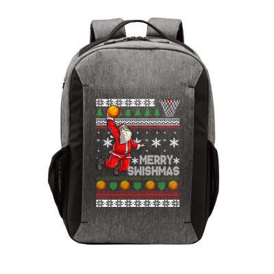 Basketball Ugly Christmas Sweater Xmas Funny Dunking Santa Vector Backpack