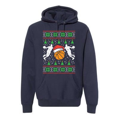 Basketball Ugly Christmas Sweater Sport Coach Player Gift Premium Hoodie