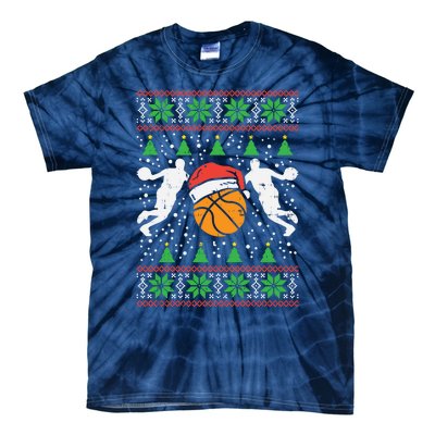 Basketball Ugly Christmas Sweater Sport Coach Player Gift Tie-Dye T-Shirt