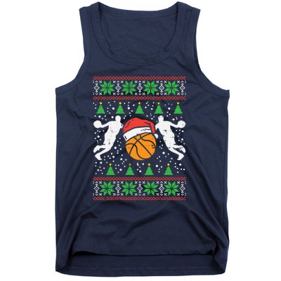 Basketball Ugly Christmas Sweater Sport Coach Player Gift Tank Top