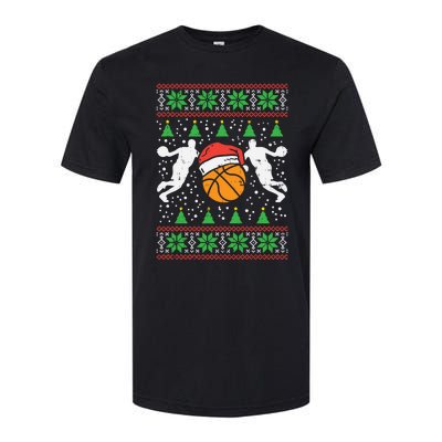 Basketball Ugly Christmas Sweater Sport Coach Player Gift Softstyle CVC T-Shirt