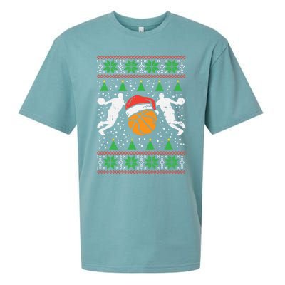 Basketball Ugly Christmas Sweater Sport Coach Player Gift Sueded Cloud Jersey T-Shirt