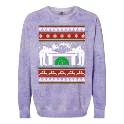 Billiards Ugly Christmas Colorblast Crewneck Sweatshirt