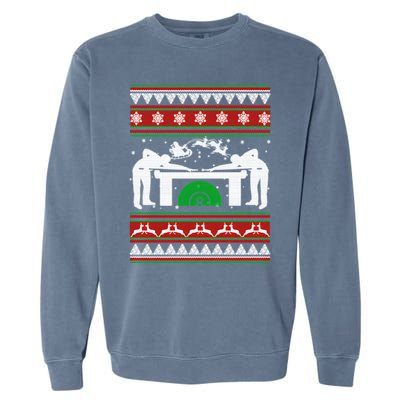 Billiards Ugly Christmas Garment-Dyed Sweatshirt