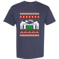 Billiards Ugly Christmas Garment-Dyed Heavyweight T-Shirt