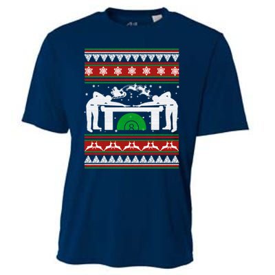 Billiards Ugly Christmas Cooling Performance Crew T-Shirt