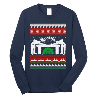 Billiards Ugly Christmas Long Sleeve Shirt