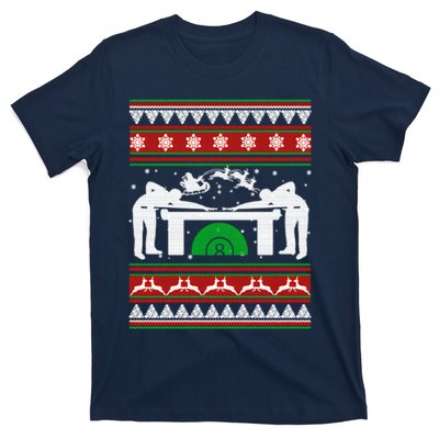 Billiards Ugly Christmas T-Shirt