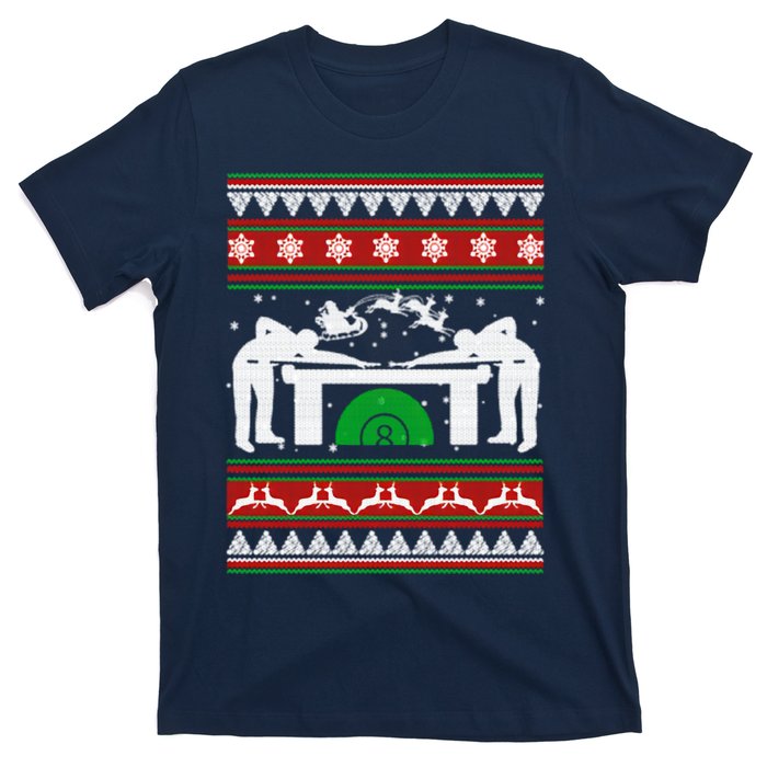 Billiards Ugly Christmas T-Shirt