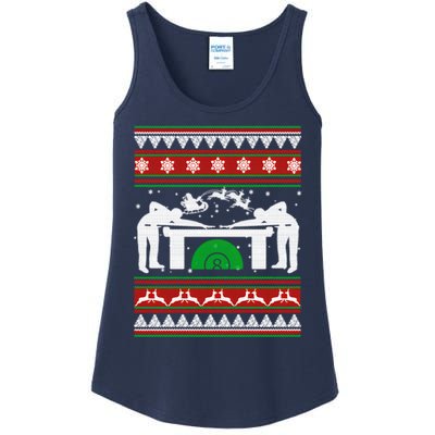 Billiards Ugly Christmas Ladies Essential Tank