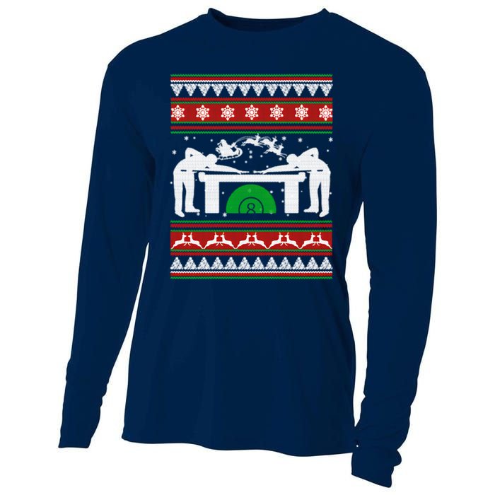 Billiards Ugly Christmas Cooling Performance Long Sleeve Crew