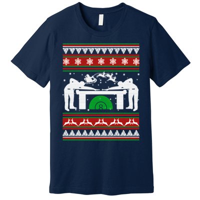 Billiards Ugly Christmas Premium T-Shirt