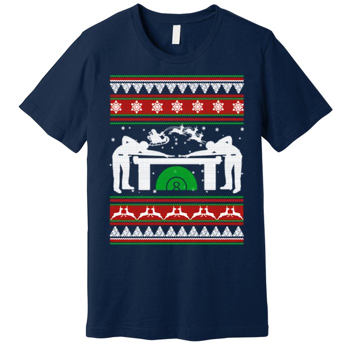 Billiards Ugly Christmas Premium T-Shirt