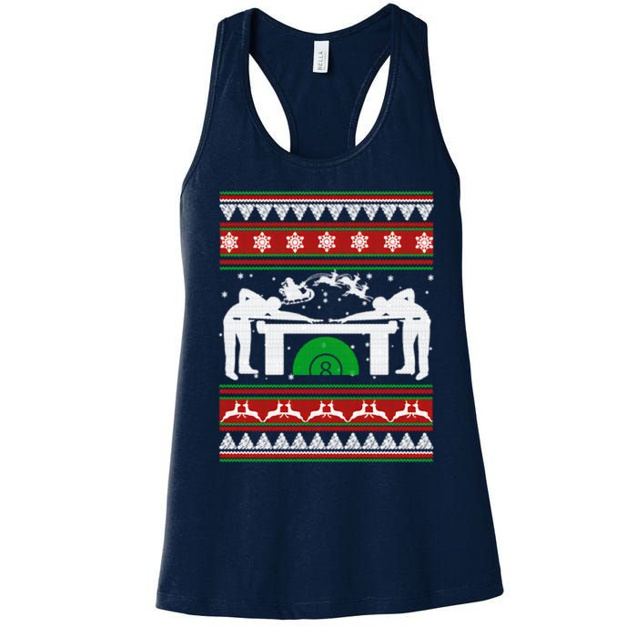 Billiards Ugly Christmas Women's Racerback Tank